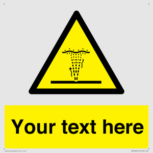 Custom warning geyser water jet